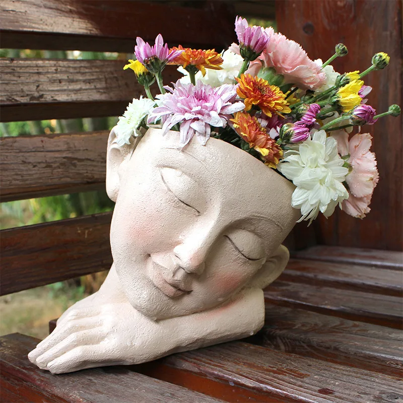 Girls Face Head Flower Planter Succulent Plant Flower Container Pot Vase Garden Decor Flowerpot Nordic Home Tabletop Ornament
Girls Face Head Flower Planter Succulent Plant Flower Container Pot Vase Garden Decor Flowerpot Nordic Home Tabletop Ornament
