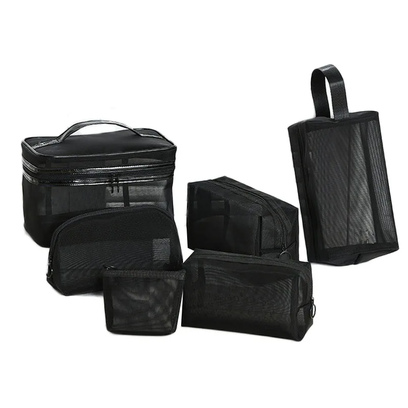 1Pcs Transparent Travel Organizer Fashion Small Large Toiletry Bags Makeup Bags Fashion Comsetics Black Mesh Women Cosmetic Bag
1Pcs Transparent Travel Organizer Fashion Small Large Toiletry Bags Makeup Bags Fashion Comsetics Black Mesh Women Cosmetic Bag
