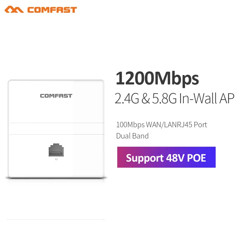 Comfast CF-E550AC Wireless In-wall AP 1200Mbps 2.4G & 5G Dual Band Ethernet Access Point RJ45 WAN LAN Port Router for Hotel
Comfast CF-E550AC Wireless In-wall AP 1200Mbps 2.4G & 5G Dual Band Ethernet Access Point RJ45 WAN LAN Port Router for Hotel
