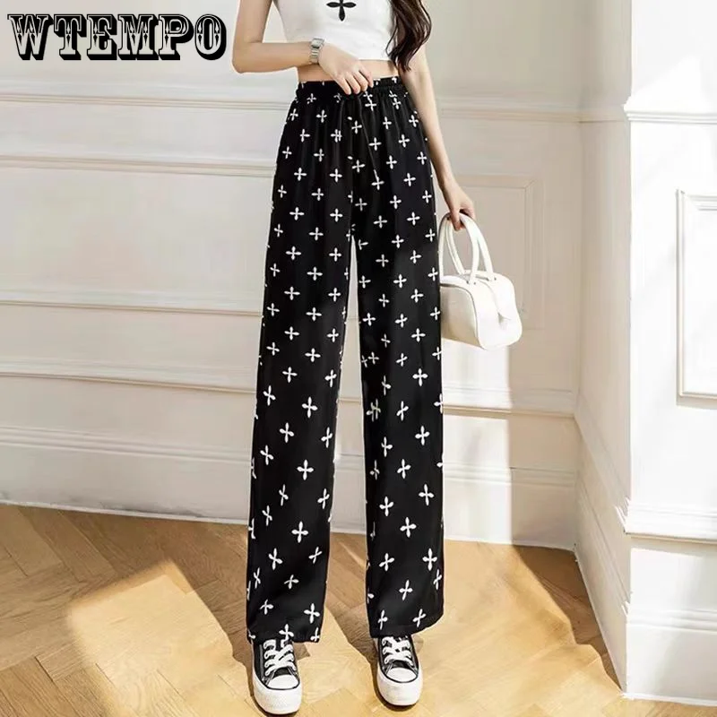 WTEMPO Ice Silk Pants Women Printed Casual Wide Leg Pants Oversized Thin Fashion StreetWear Vintage Female Straight Pants
WTEMPO Ice Silk Pants Women Printed Casual Wide Leg Pants Oversized Thin Fashion StreetWear Vintage Female Straight Pants