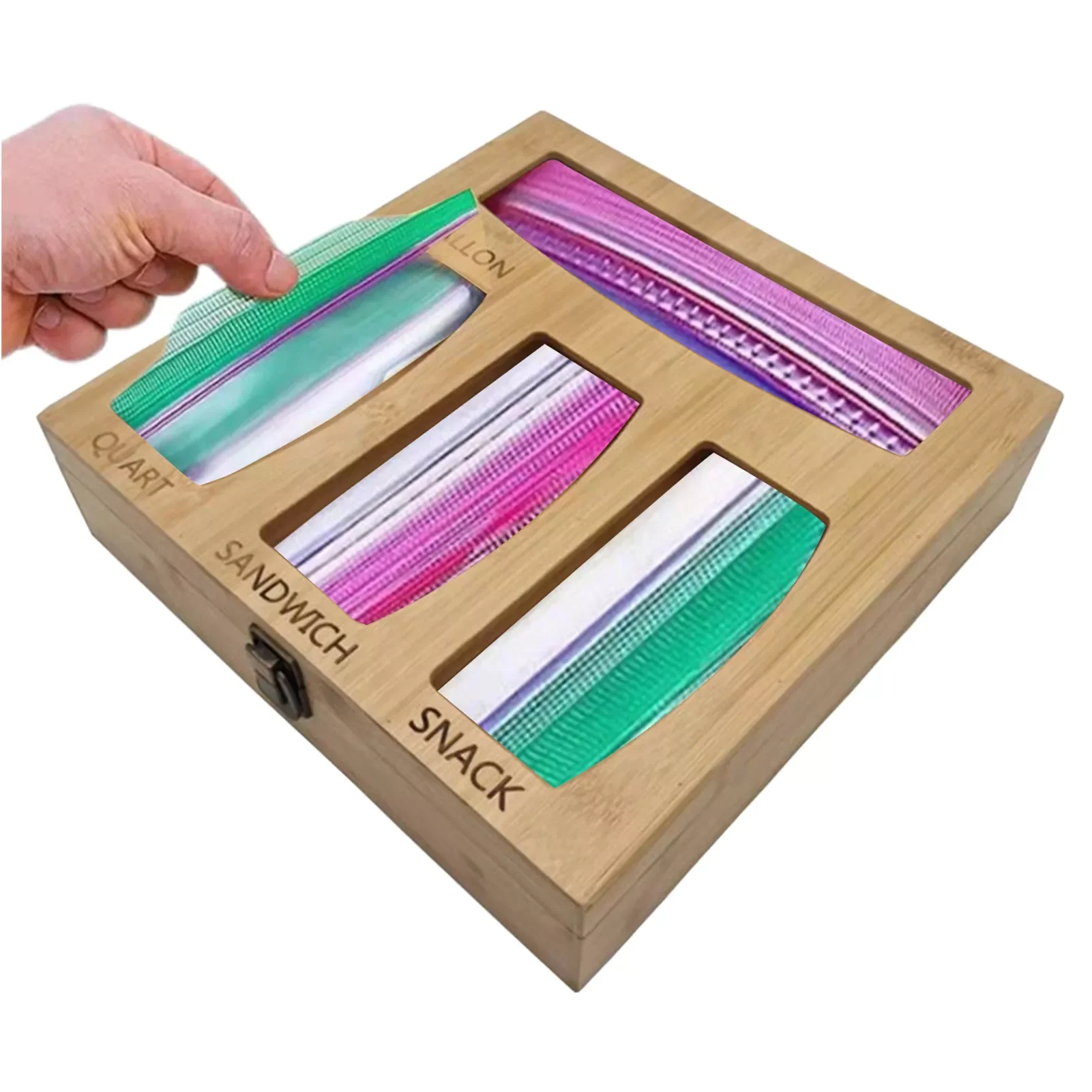 Ziplock Bag Storage Organizer For Kitchen Drawer Bamboo Storage Dispenser Plastics Bag Holder Organizer For Sandwich Snack
Ziplock Bag Storage Organizer For Kitchen Drawer Bamboo Storage Dispenser Plastics Bag Holder Organizer For Sandwich Snack