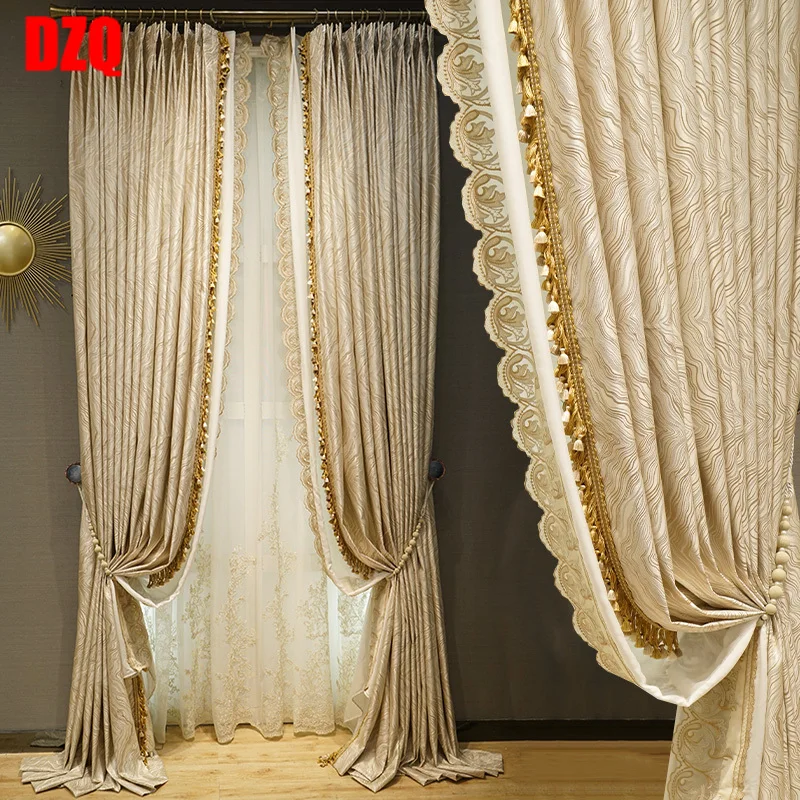 Curtains for Bedroom Living Dining Room European grade luxury high precision jacquard geometric simplicity Beige modern French
Curtains for Bedroom Living Dining Room European grade luxury high precision jacquard geometric simplicity Beige modern French
