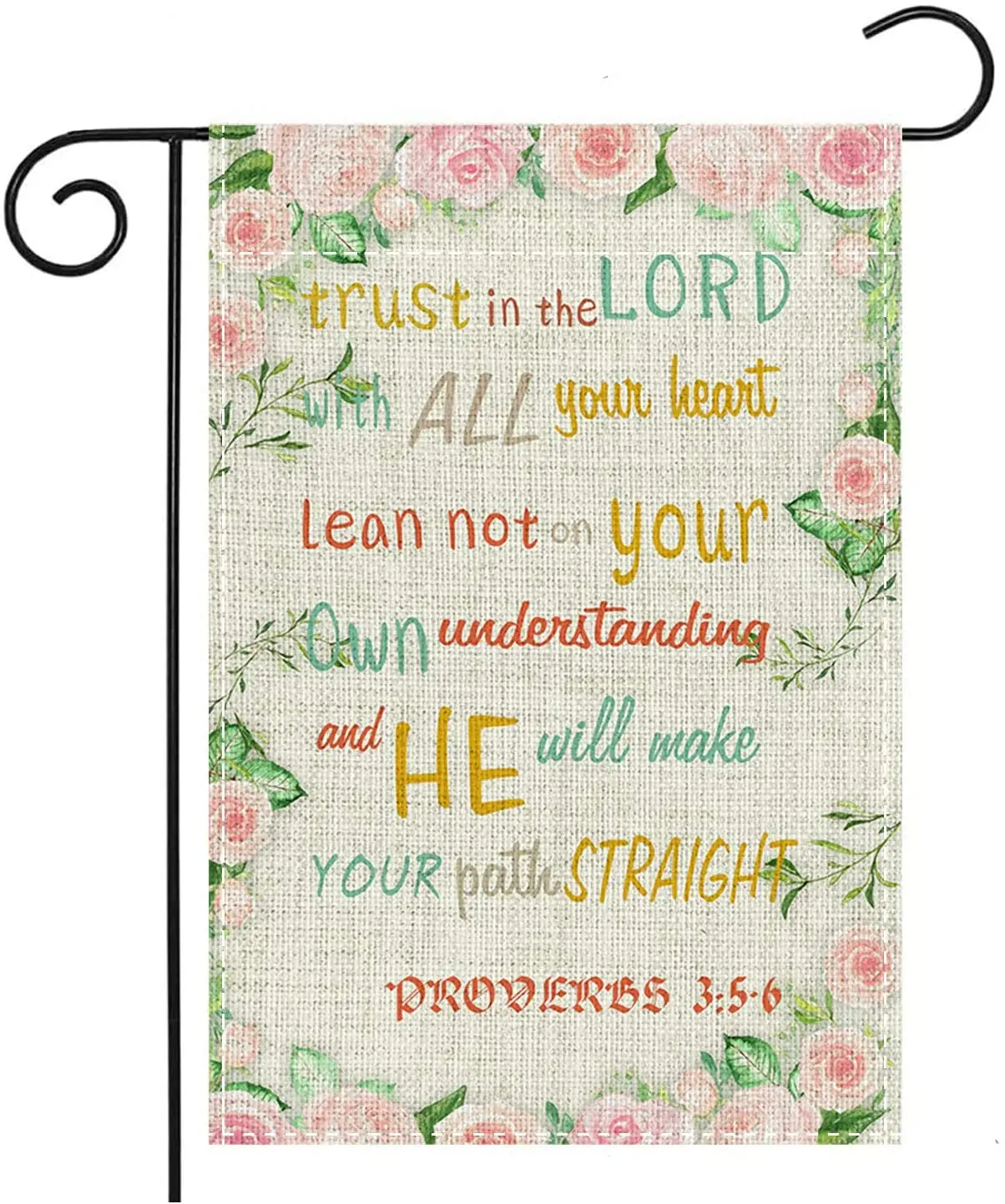 Duble Sided Bible Verses Rose Love Truth Lord Polyester Garden Flag Banner for Outdoor Home Garden Flower Pot Decor 12 x 18 Inch
Duble Sided Bible Verses Rose Love Truth Lord Polyester Garden Flag Banner for Outdoor Home Garden Flower Pot Decor 12 x 18 Inch