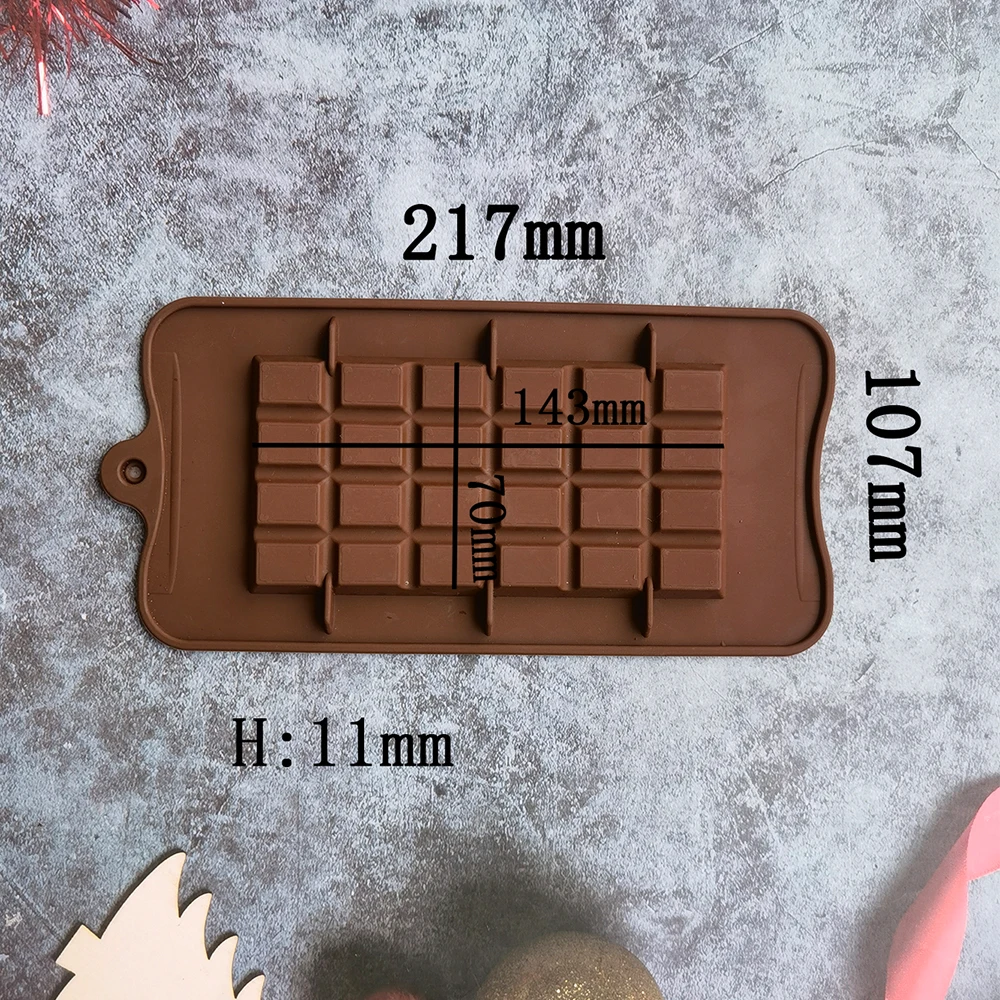 

Waffle Shape Classic Block Chocolate Baking Tools Silicone Chocolate Mold Cake Decoration Candy Mold 3D DIY Biscuit Fudge Maker