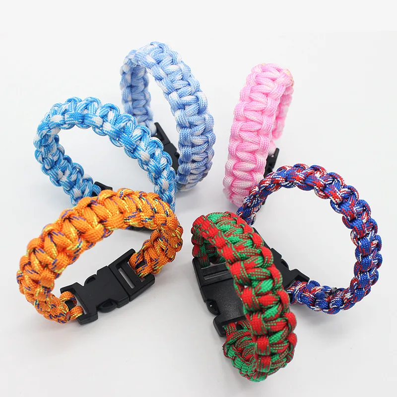 

7 Cord 550 Paracord Survival Emergency Bracelet Adjustable Handmade Weaving Bracelet For Camping Hiking Surivival Accessories