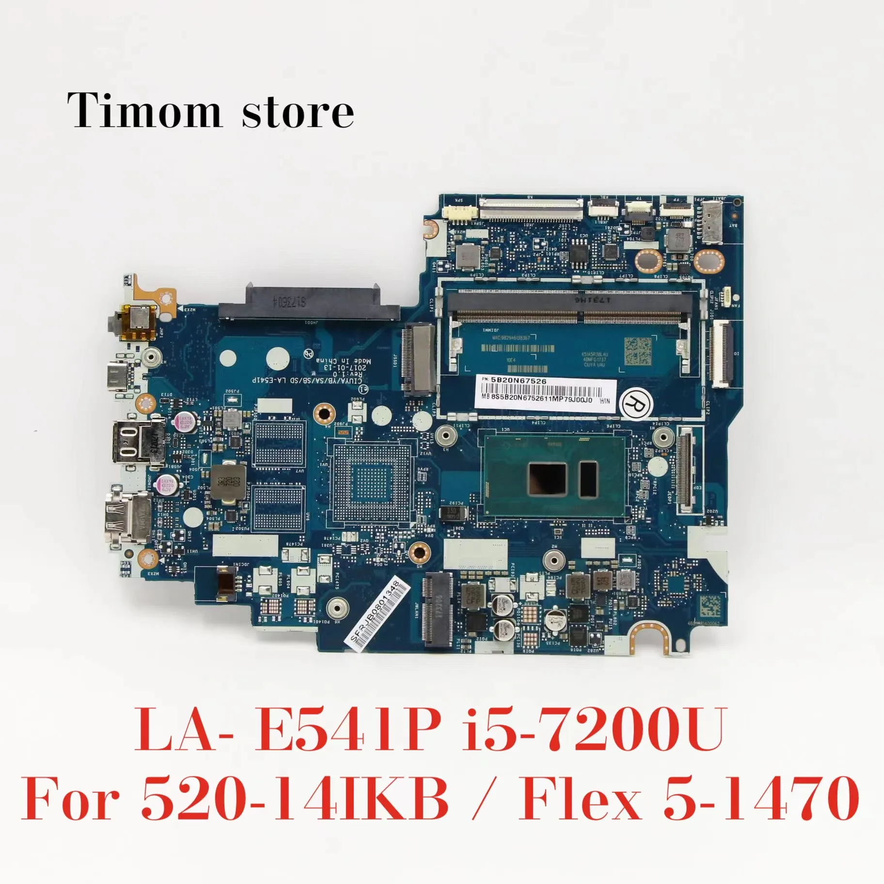 I5-7200U для Yoga 520-14IKB 80X8 80YM Lenovo Ideapad Flex 5-1470 80XA материнская плата для ноутбука FRU PN 5B20N67526 5B20N67747 5B20N67678
I5-7200U для Yoga 520-14IKB 80X8 80YM Lenovo Ideapad Flex 5-1470 80XA материнская плата для ноутбука FRU PN 5B20N67526 5B20N67747 5B20N67678