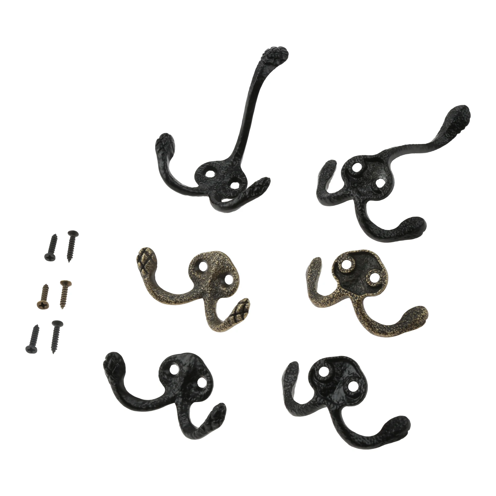 2/4 pcs Wall Hooks w/screws Retro Carved Pattern Hanger Double Ends Black Antique Bronze Hang Coat Towel Hat Bag Mask Key Scarf
2/4 pcs Wall Hooks w/screws Retro Carved Pattern Hanger Double Ends Black Antique Bronze Hang Coat Towel Hat Bag Mask Key Scarf