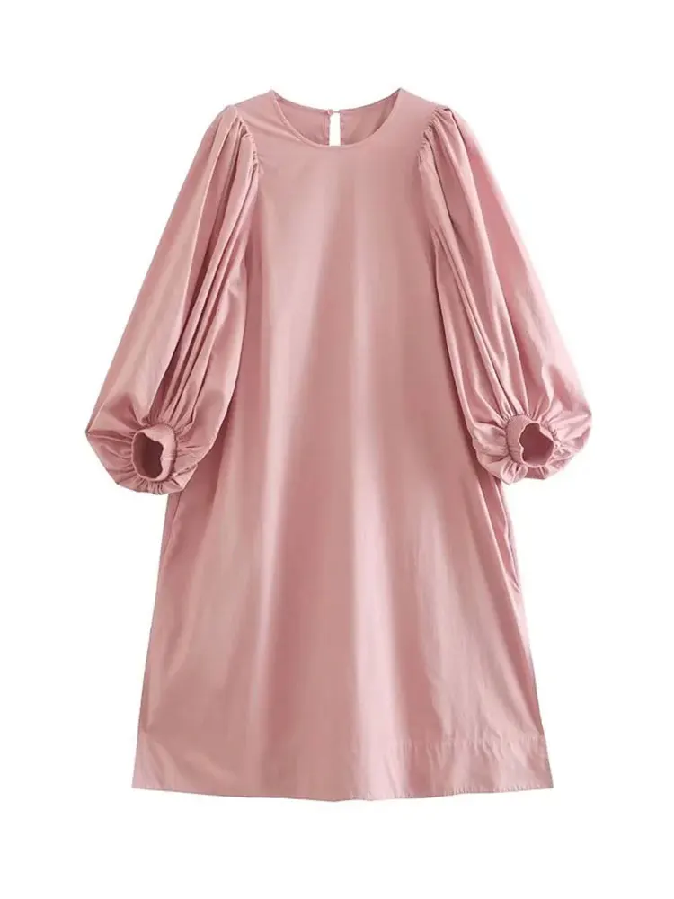 Nlzgmsj ZBZA Women 2022 Spring Fashion Loose Solid Dress Vintage O-Neck Lantern Long Sleeve Dress Female Dresses Vestidos 202202
Nlzgmsj ZBZA Women 2022 Spring Fashion Loose Solid Dress Vintage O-Neck Lantern Long Sleeve Dress Female Dresses Vestidos 202202