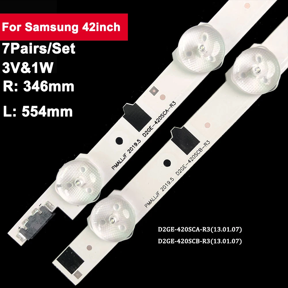 3V Backlight Led Strip for Samsung 42f D2GE-420SCA-R3 7Pairs/Set Tv Repair UE42F5000 UE42F5300 UE42F5570S UE42F5020A UE42F5700A
3V Backlight Led Strip for Samsung 42f D2GE-420SCA-R3 7Pairs/Set Tv Repair UE42F5000 UE42F5300 UE42F5570S UE42F5020A UE42F5700A