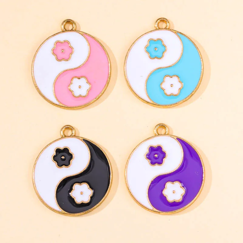 20Pcs 20*22mm 4 Colors Enamel Flower Pattern Taiji Bagua Yin Yang Charms for Couple Necklace Bracelet Pendant DIY Jewelry Making
20Pcs 20*22mm 4 Colors Enamel Flower Pattern Taiji Bagua Yin Yang Charms for Couple Necklace Bracelet Pendant DIY Jewelry Making