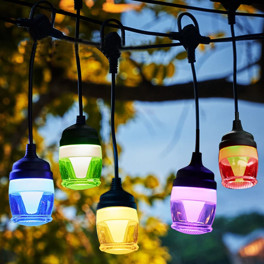 Smart Outdoor String Lights APP Control Patio Lights LED RGB Changing Christmas Lights Shatterproof Commercial Hanging Lights
Smart Outdoor String Lights APP Control Patio Lights LED RGB Changing Christmas Lights Shatterproof Commercial Hanging Lights