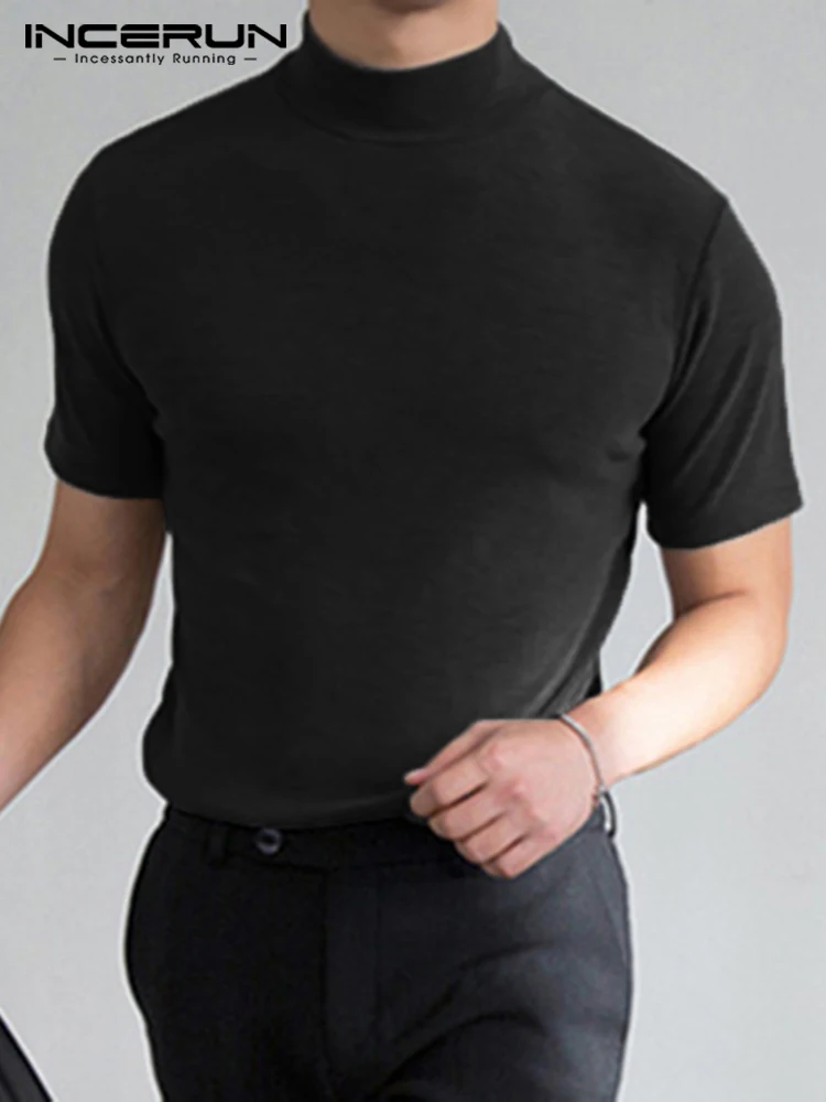 2022 Men T Shirt Solid Color Turtleneck Short Sleeve Fitness Casual Men Clothing Streetwear Leisure Thin Camisetas S-5XL INCERUN
2022 Men T Shirt Solid Color Turtleneck Short Sleeve Fitness Casual Men Clothing Streetwear Leisure Thin Camisetas S-5XL INCERUN