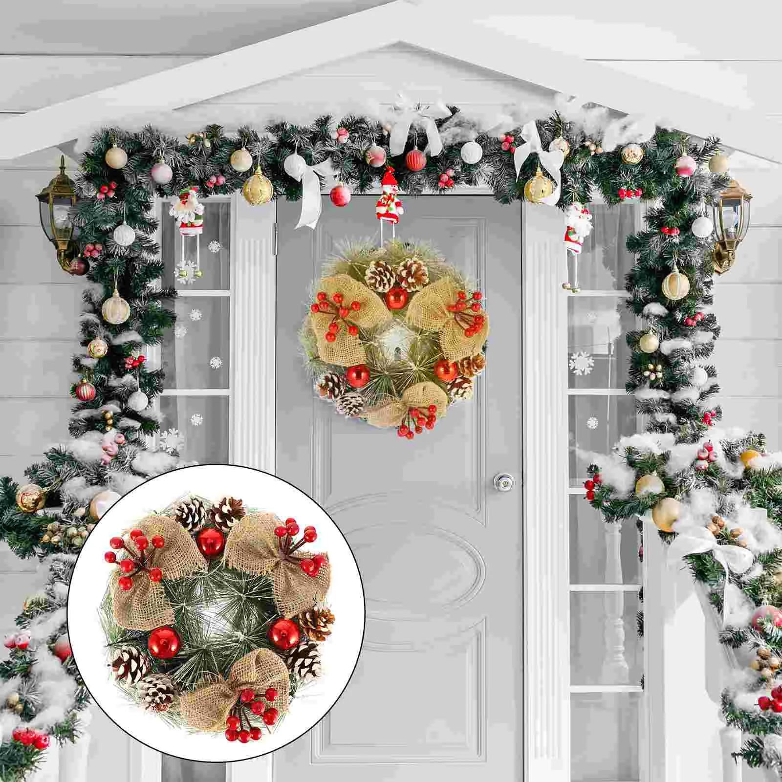 Wreath Christmas Door Decoration Pine Garland Frosted Hanging Party Ring Rattan Winterfront Berryholly Wreaths Holiday Decor
Wreath Christmas Door Decoration Pine Garland Frosted Hanging Party Ring Rattan Winterfront Berryholly Wreaths Holiday Decor