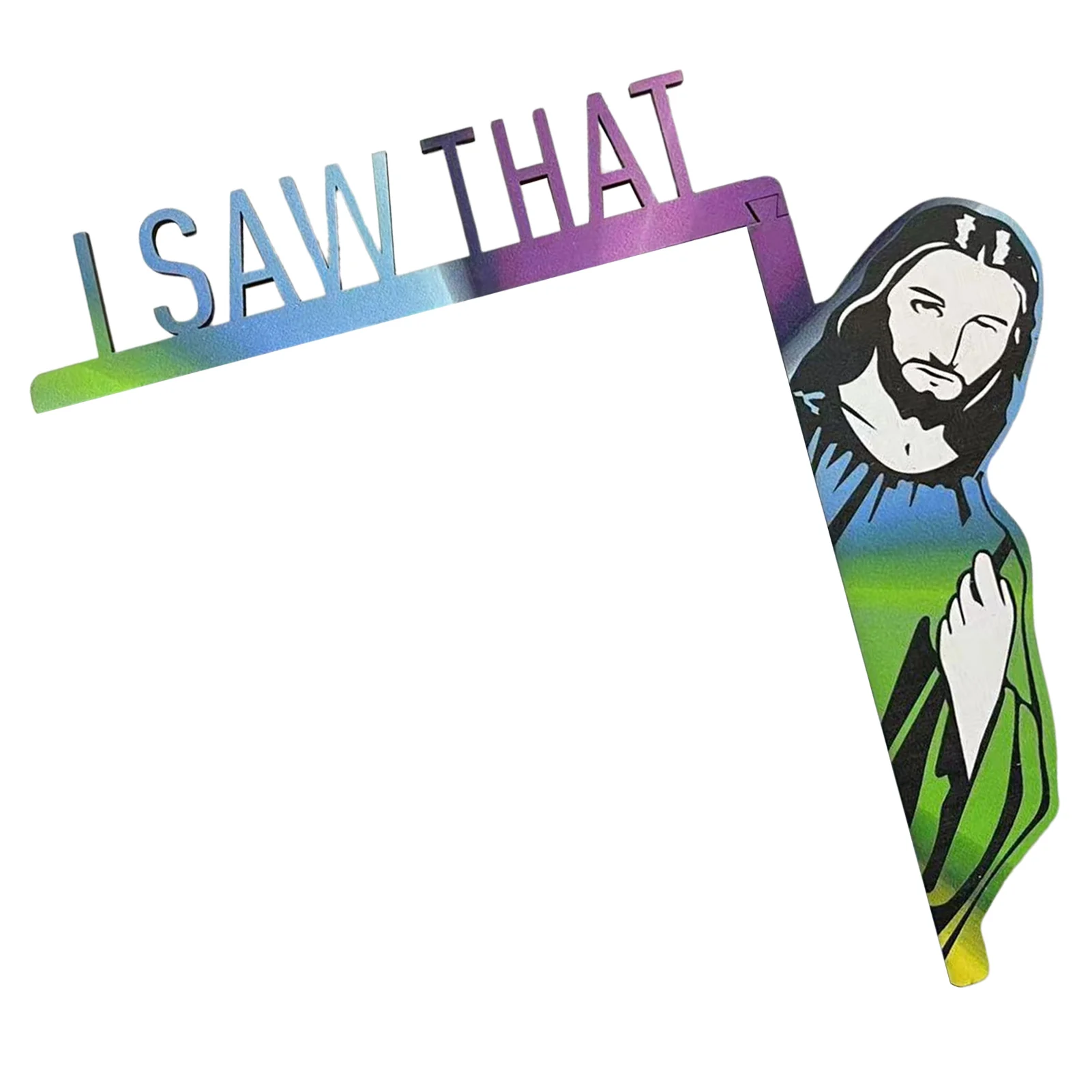 Funny Jesus I Saw That Sign Creative Wooden Jesus I Saw That Sign Wood Frame Corner Decoration For Mirror Cabinet Chair Drawer
Funny Jesus I Saw That Sign Creative Wooden Jesus I Saw That Sign Wood Frame Corner Decoration For Mirror Cabinet Chair Drawer