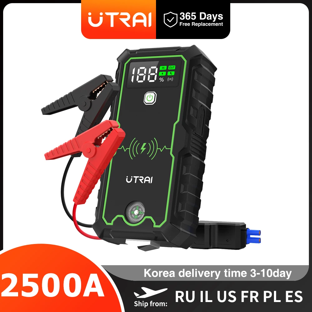 UTRAI Power Bank 2500A Jump Starter Portable Charger Car Booster 12V Auto Starting Device Emergency Car Battery Starter
UTRAI Power Bank 2500A Jump Starter Portable Charger Car Booster 12V Auto Starting Device Emergency Car Battery Starter