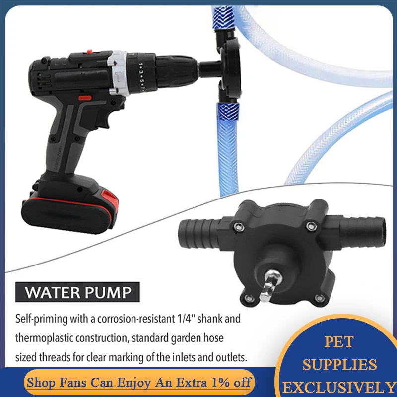 Portable Electric Drill Water Pump Mini Hand Self-priming Centrifugal Liquid Transfer Aquarium Pond Pool Fish Tank Water Pump
Portable Electric Drill Water Pump Mini Hand Self-priming Centrifugal Liquid Transfer Aquarium Pond Pool Fish Tank Water Pump