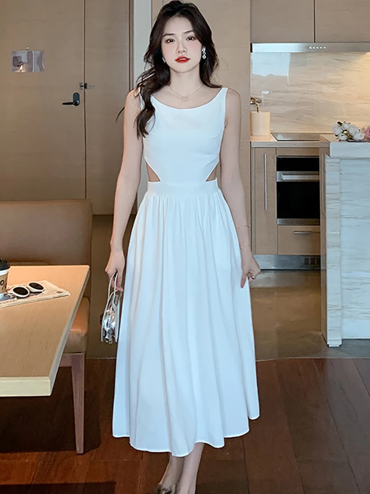 Women White Chic Hollow Out Sexy Sling Long Dress Summer Boho Elegant Luxury Party Dress 2023 Korean Vintage Hepburn Black Dress
Women White Chic Hollow Out Sexy Sling Long Dress Summer Boho Elegant Luxury Party Dress 2023 Korean Vintage Hepburn Black Dress