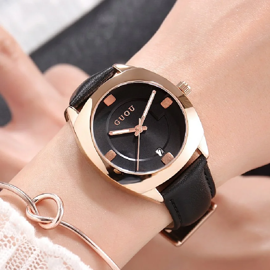 Top GUOU Watch Women Luxury Leather Bracelet Auto Date Women Watches Fashion Exquisite Ladies saat relogio feminino reloj mujer
Top GUOU Watch Women Luxury Leather Bracelet Auto Date Women Watches Fashion Exquisite Ladies saat relogio feminino reloj mujer
