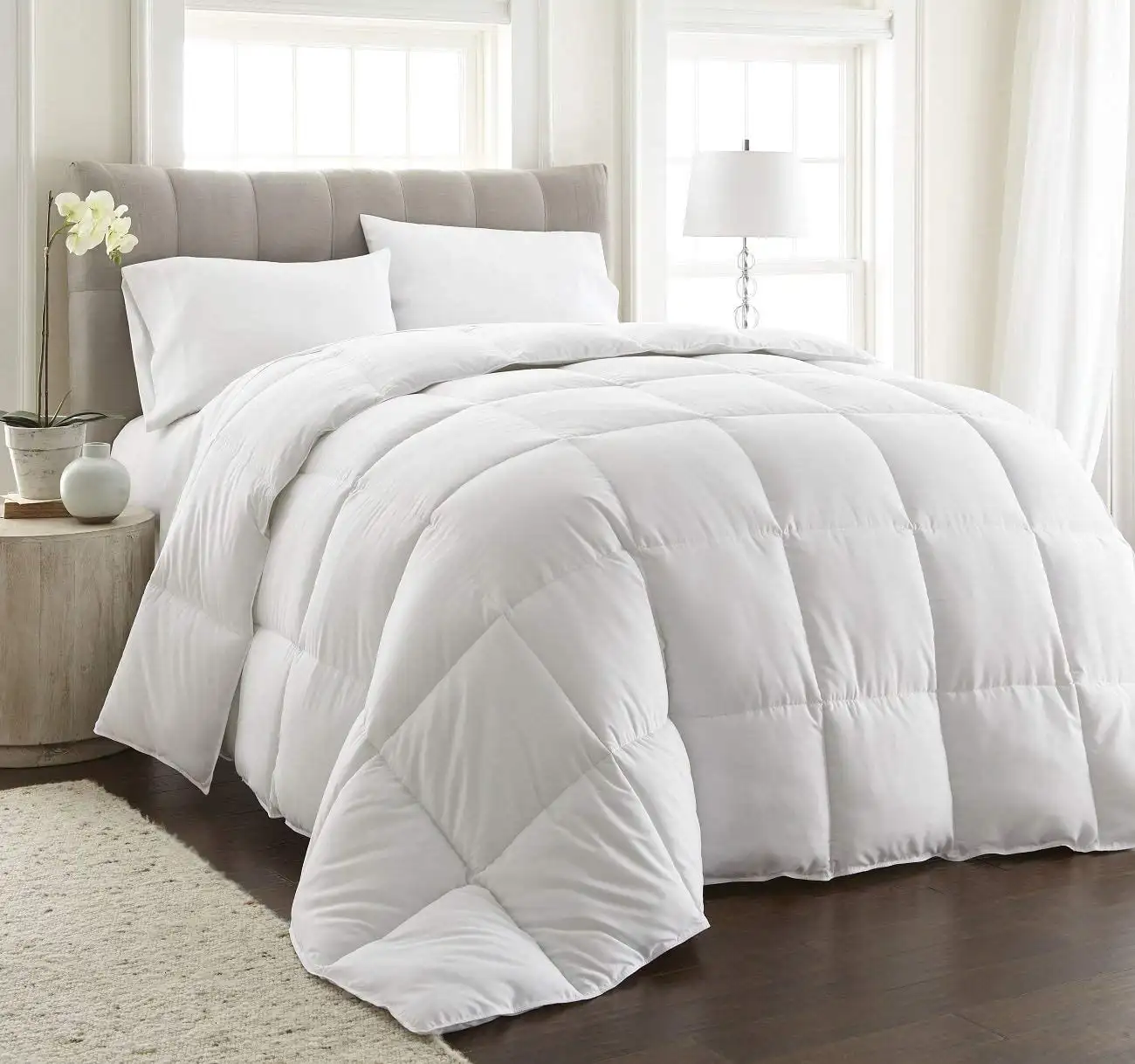 White Lightweight Light Warmth Down Alternative Comforter - Hypoallergenic Duvet Insert Corner Tabs Piped Edges - Oversized Quee
White Lightweight Light Warmth Down Alternative Comforter - Hypoallergenic Duvet Insert Corner Tabs Piped Edges - Oversized Quee