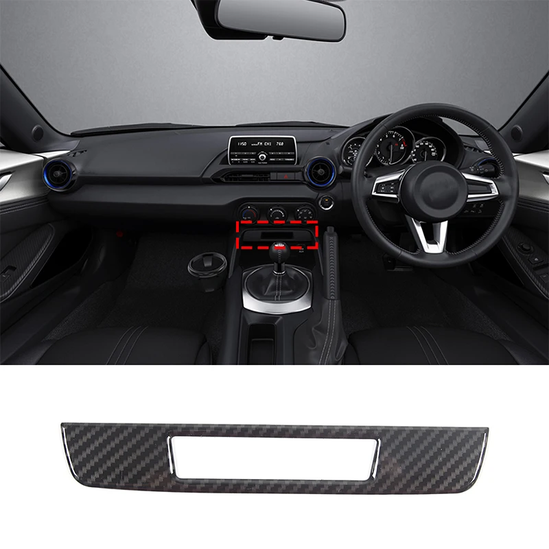 

Для 16-23 Mazda MX-5 центральное управление индикатор ремня безопасности декоративная рамка ABS углеродное волокно аксессуары для интерьера