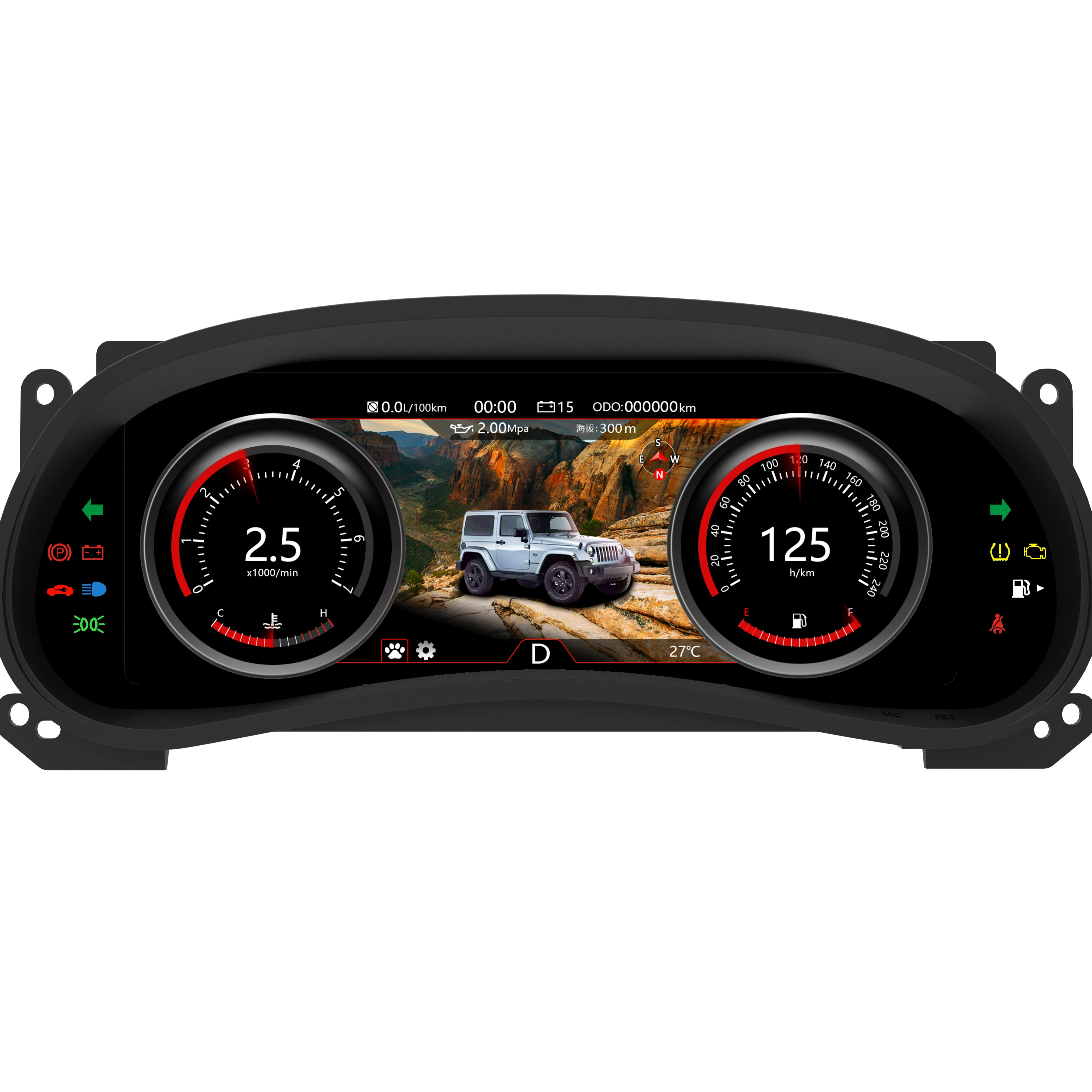 Android 12,3 дюймов цифровой Speedmeter GPS приборная панель кластер для JEEP WRANGL-ER
Android 12,3 дюймов цифровой Speedmeter GPS приборная панель кластер для JEEP WRANGL-ER