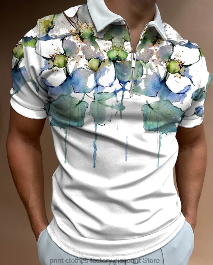 Summer Men's High Quality Men Shirts Zipper Men Print Casual Short Men's Shirt Homme Men Solid Polo Shirts Plus Size S-5XL
Summer Men's High Quality Men Shirts Zipper Men Print Casual Short Men's Shirt Homme Men Solid Polo Shirts Plus Size S-5XL