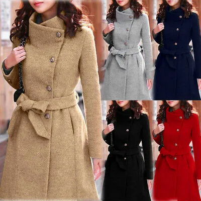 Autumn and Winter New Women's Wear Mid length Belt Woolen Coat Slim Fit Standing Collar Woolen Windbreaker
Autumn and Winter New Women's Wear Mid length Belt Woolen Coat Slim Fit Standing Collar Woolen Windbreaker