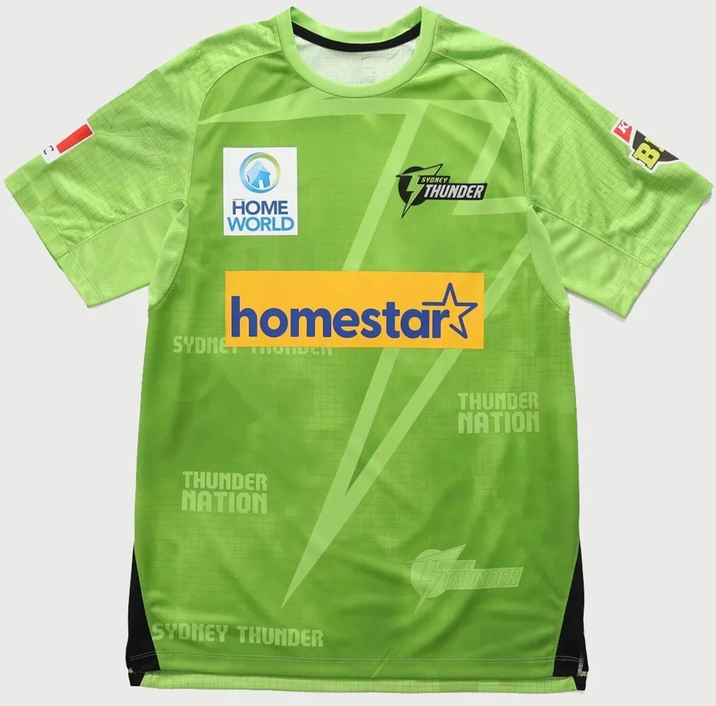 2021 Sydney Thunder cricket jersey 2021/22 SYDNEY THUNDER AUSTRALIAN CRICKET JERSEY SHIRT size S---5XL
2021 Sydney Thunder cricket jersey 2021/22 SYDNEY THUNDER AUSTRALIAN CRICKET JERSEY SHIRT size S---5XL