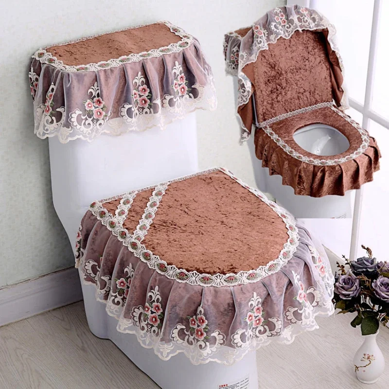 Winter Double Sided Golden Velvet Toilet Cushion Zippered Toilet Cover Three Piece Set Lace Hemline Household Toilet Mat
Winter Double Sided Golden Velvet Toilet Cushion Zippered Toilet Cover Three Piece Set Lace Hemline Household Toilet Mat