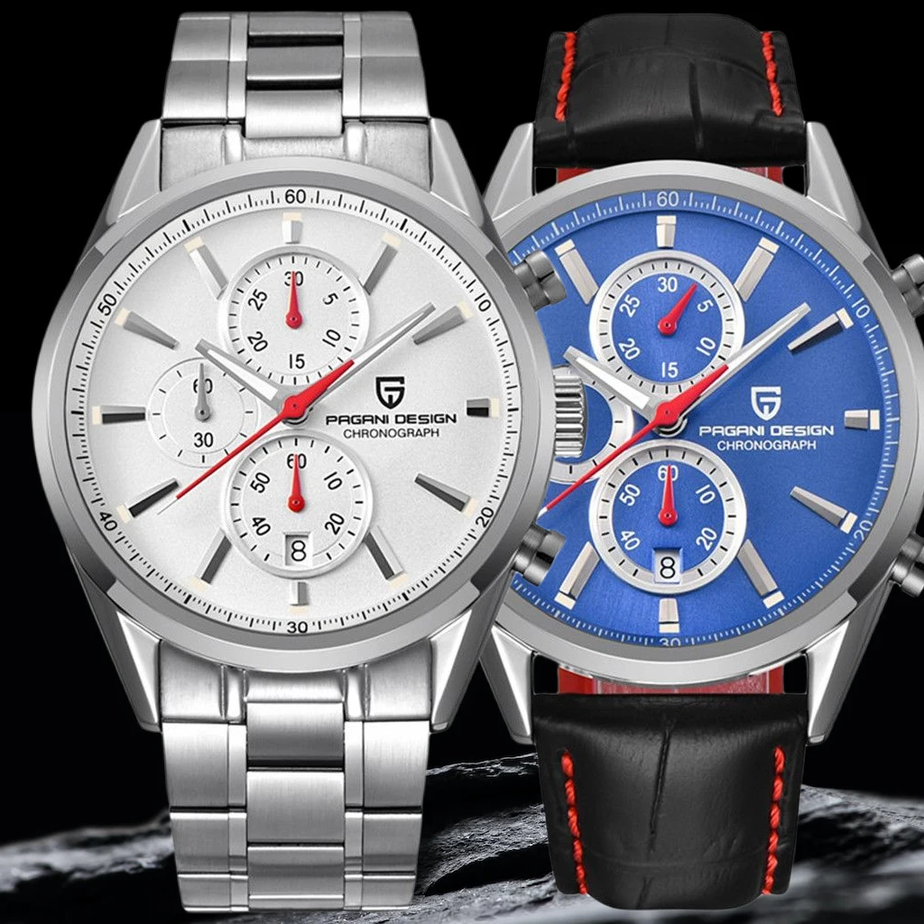 PAGANI DESIGN New Men Fashion Blue Dial Chronograph Quartz Watch Men Sport Business Watches Stainless Steel Luxyry watches saat
PAGANI DESIGN New Men Fashion Blue Dial Chronograph Quartz Watch Men Sport Business Watches Stainless Steel Luxyry watches saat