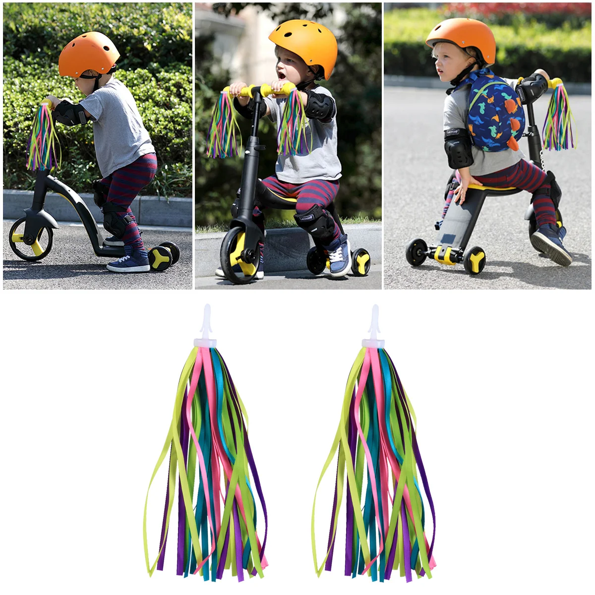 

Детские радужные велосипедные стримеры для мальчиков, 2 шт. детские велосипедные ручки стринги захваты ленты с кисточками цветная переноска