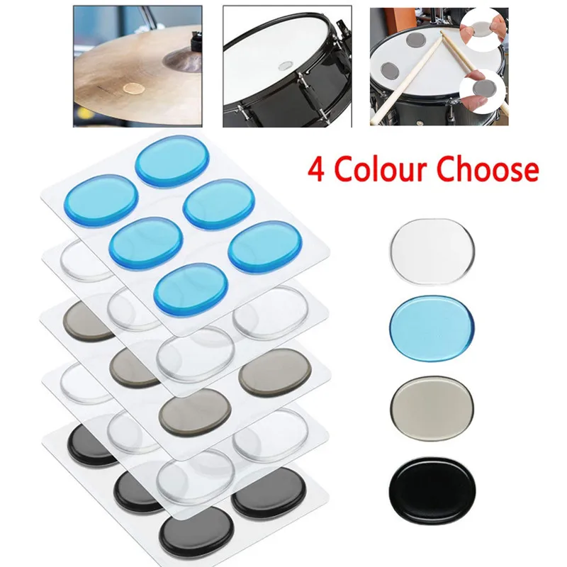 4 colors Reusable 6pcs Drum Mute Silicone Gel Pad Drum Damper Shock Absorbing Pads Transparent Percussion Instrument Accessories
4 colors Reusable 6pcs Drum Mute Silicone Gel Pad Drum Damper Shock Absorbing Pads Transparent Percussion Instrument Accessories