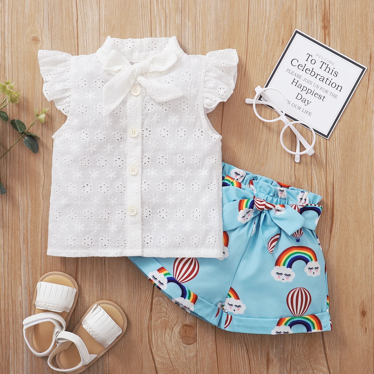 Toddler Baby Girl Clothing Sets New Summer Sleeveless Cutout Shirt +cartoon Print Shorts 2Pcs Infant Fashion Clothes Outfits
Toddler Baby Girl Clothing Sets New Summer Sleeveless Cutout Shirt +cartoon Print Shorts 2Pcs Infant Fashion Clothes Outfits