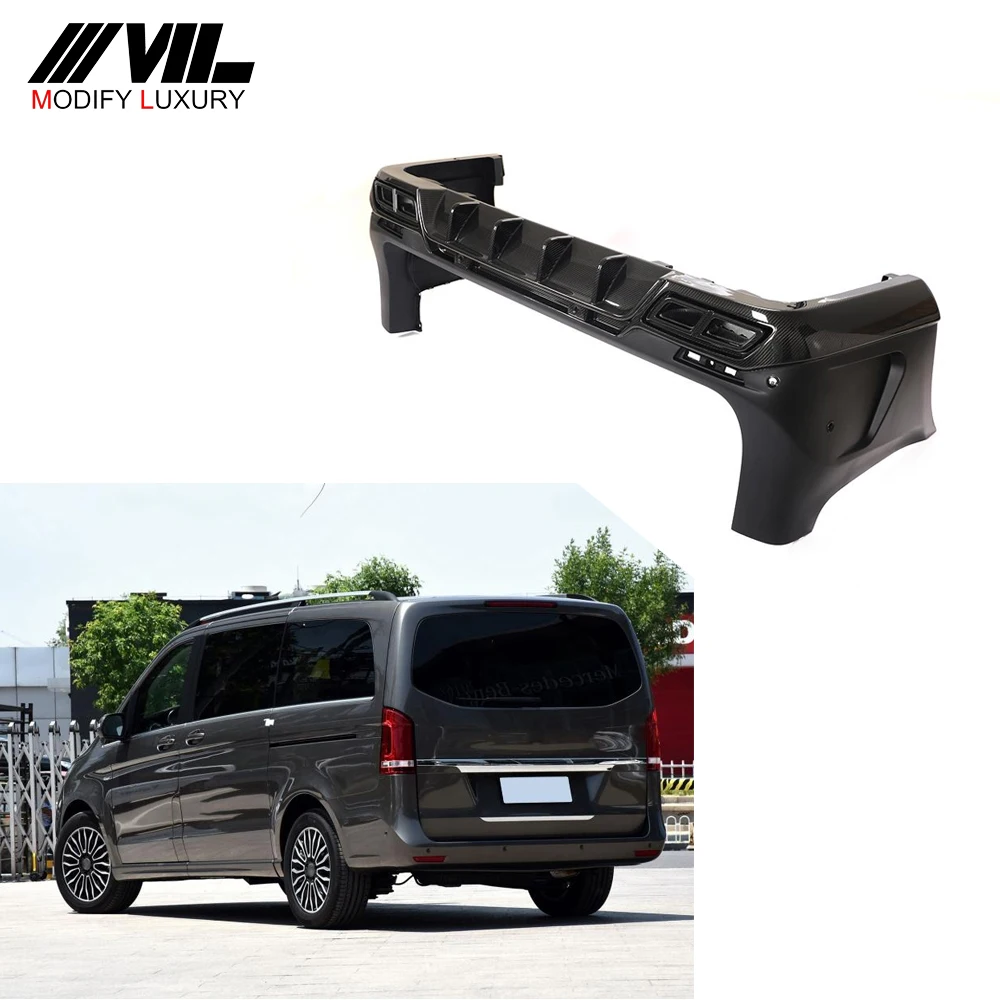 Modify Luxury V-Class W447 Dry Carbon Fiber Car Rear Bumper for Merce-des B-e-nz V250 V260D Vito 2015-2019
Modify Luxury V-Class W447 Dry Carbon Fiber Car Rear Bumper for Merce-des B-e-nz V250 V260D Vito 2015-2019