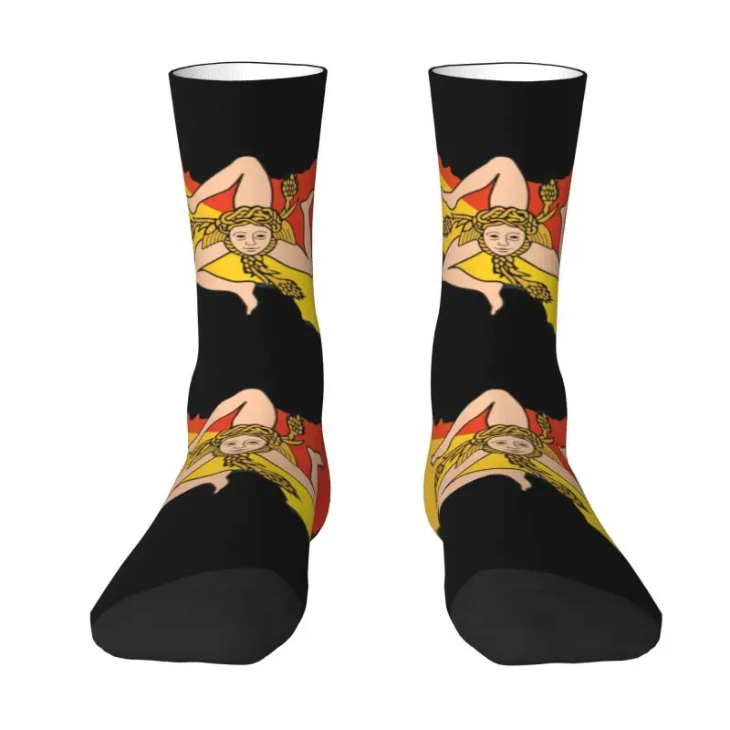 Cool Men's Sicily Sicilia Flag Map Dress Socks Unisex Warm Comfortable 3D Print Italian Sicilian Pride Crew Socks
Cool Men's Sicily Sicilia Flag Map Dress Socks Unisex Warm Comfortable 3D Print Italian Sicilian Pride Crew Socks