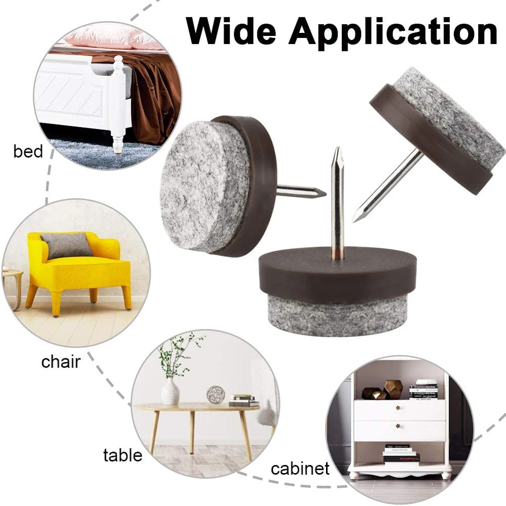 50Pcs Furniture Felt Pads Chair Leg Nail Slides Pads Plastic&Felt 20mm Furniture Feet For Non-Slip Chair Glides Leg
50Pcs Furniture Felt Pads Chair Leg Nail Slides Pads Plastic&Felt 20mm Furniture Feet For Non-Slip Chair Glides Leg