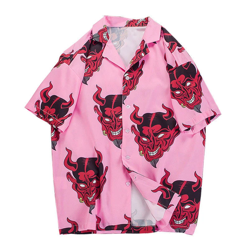 Print Hawaiian Shirts 2023 Devil Men Beach Aloha Camp Casual Holiday Short Sleeve Shirt Fashion Hip Hop Streetwear Top
Print Hawaiian Shirts 2023 Devil Men Beach Aloha Camp Casual Holiday Short Sleeve Shirt Fashion Hip Hop Streetwear Top