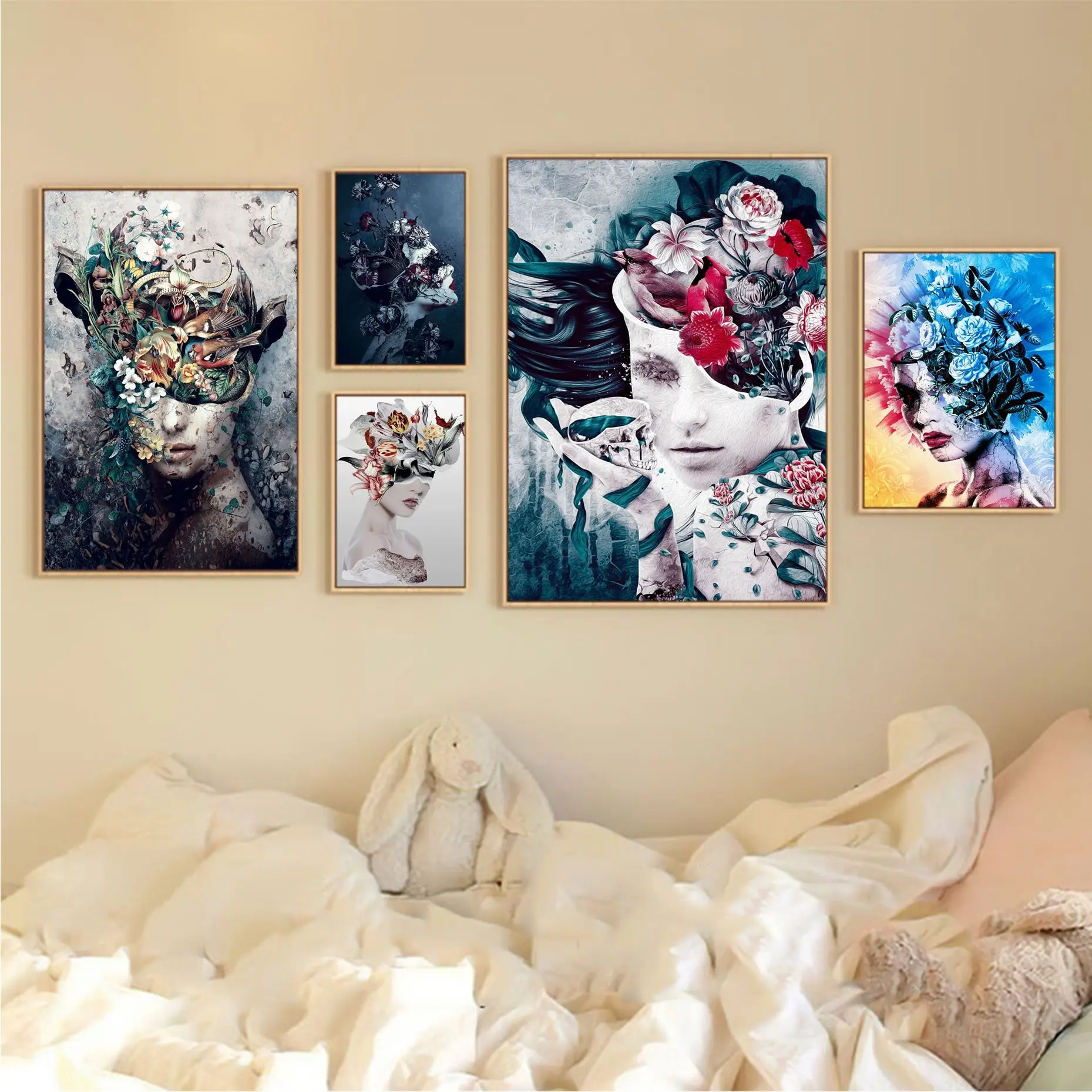 Flowers Feathers Woman Abstract DIY Sticky Poster Decoracion Painting Wall Art White Kraft Paper Aesthetic Art Wall Painting
Flowers Feathers Woman Abstract DIY Sticky Poster Decoracion Painting Wall Art White Kraft Paper Aesthetic Art Wall Painting