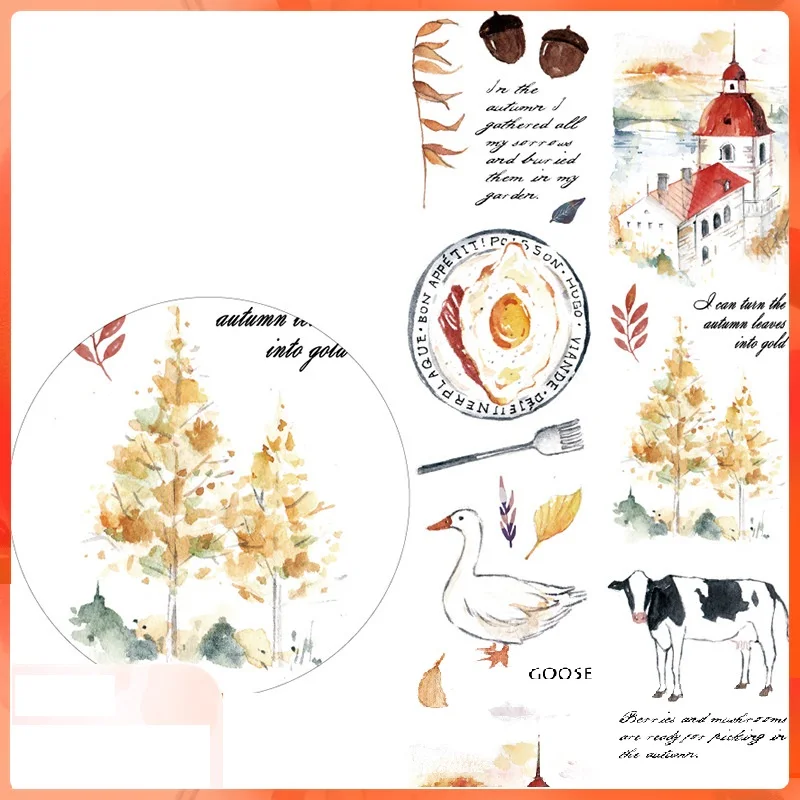 Original whole roll autumn cherry tree washi tape decorative paper tape for jounal book
Original whole roll autumn cherry tree washi tape decorative paper tape for jounal book