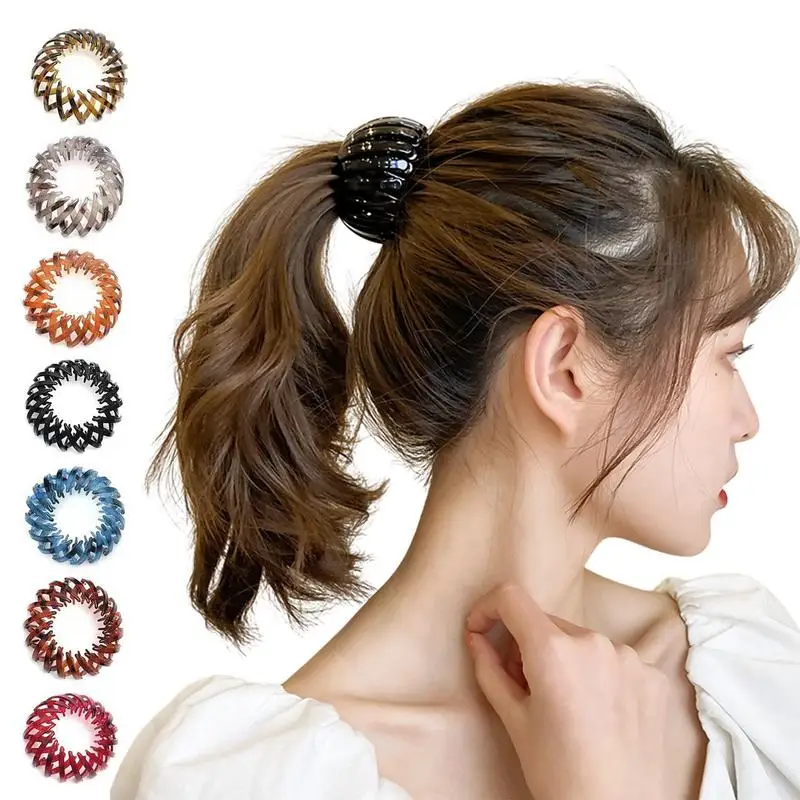 7Pcs Bird Nest Expanding Hairpins Female Ponytail Plastic Resin Hair Claws Horsetail Buckle Crystal Tail Hair Clip Accessories 
7Pcs Bird Nest Expanding Hairpins Female Ponytail Plastic Resin Hair Claws Horsetail Buckle Crystal Tail Hair Clip Accessories