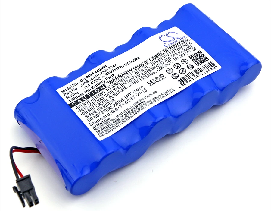 

Medical Battery For Siemens MS1423 SC7000 SC9000XL Monitor SC6002XL Drager MS14490 Volts 14.4 Capacity 6800mAh