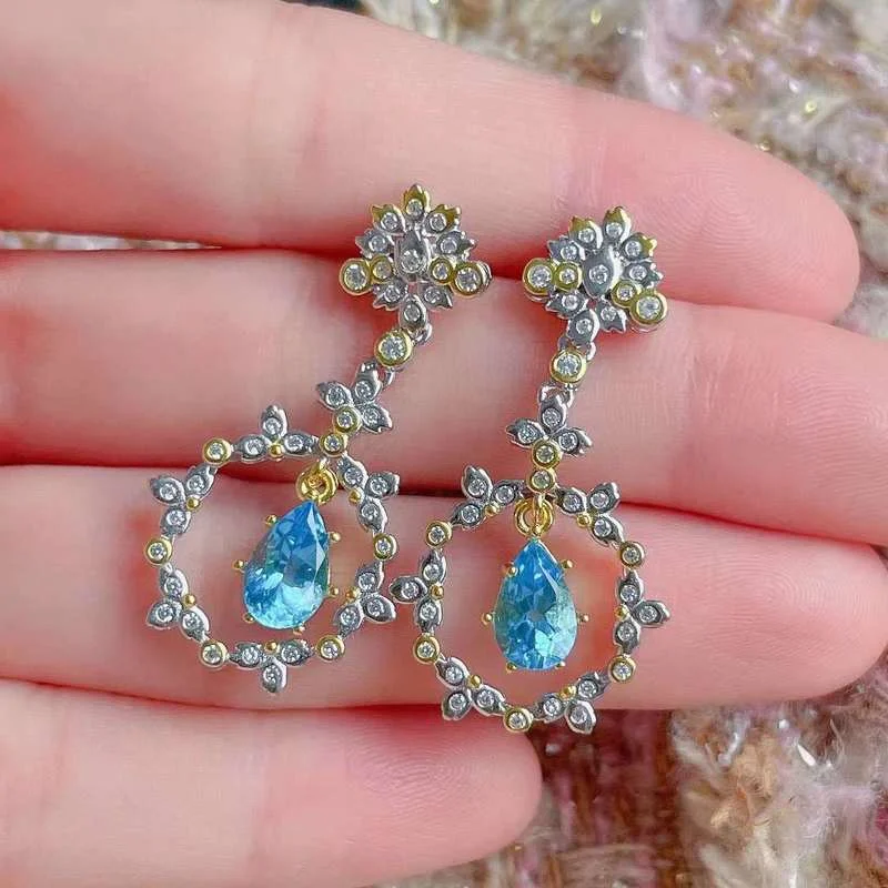 YULEM Dazzling Natural Topaz 5x8mm Natural Topaz with 925 Silver Beautiful Design for Women Drop Earrings
YULEM Dazzling Natural Topaz 5x8mm Natural Topaz with 925 Silver Beautiful Design for Women Drop Earrings