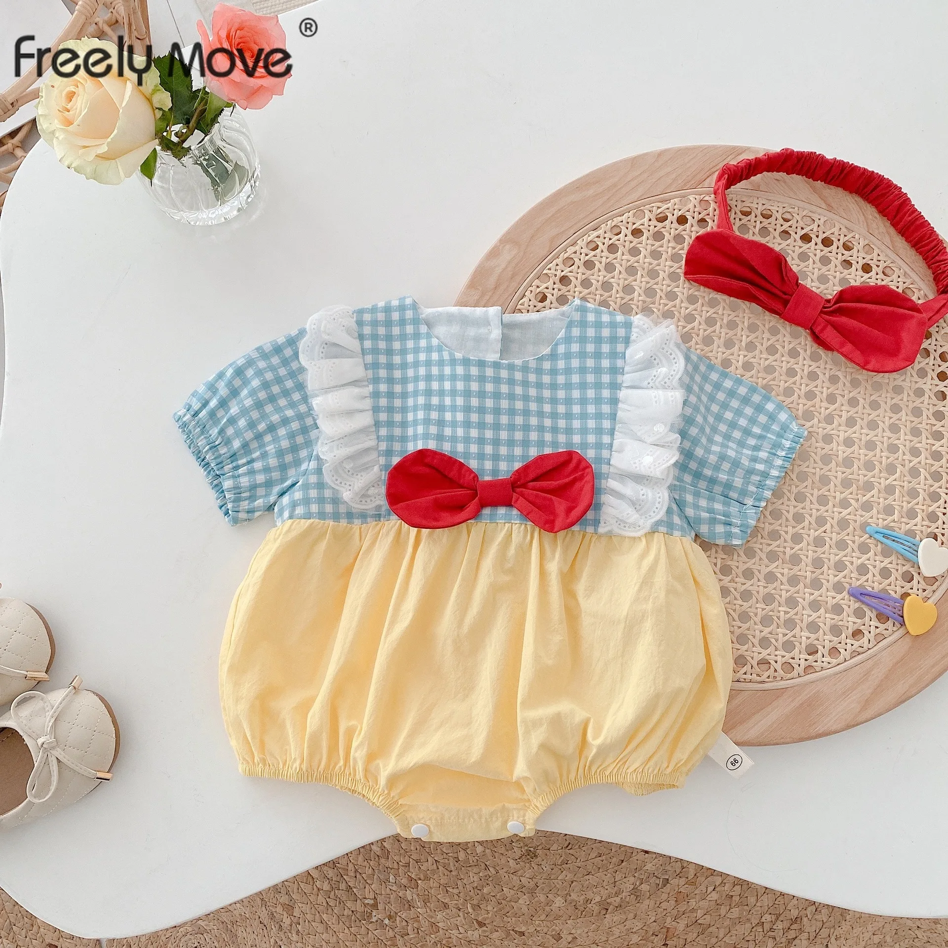 Freely Move Infant Baby Girls Cotton Short Sleeve Bowknot Plaid Jumpsuit Toddler Baby Girl Rompers Summer Baby Girl Clothes
Freely Move Infant Baby Girls Cotton Short Sleeve Bowknot Plaid Jumpsuit Toddler Baby Girl Rompers Summer Baby Girl Clothes