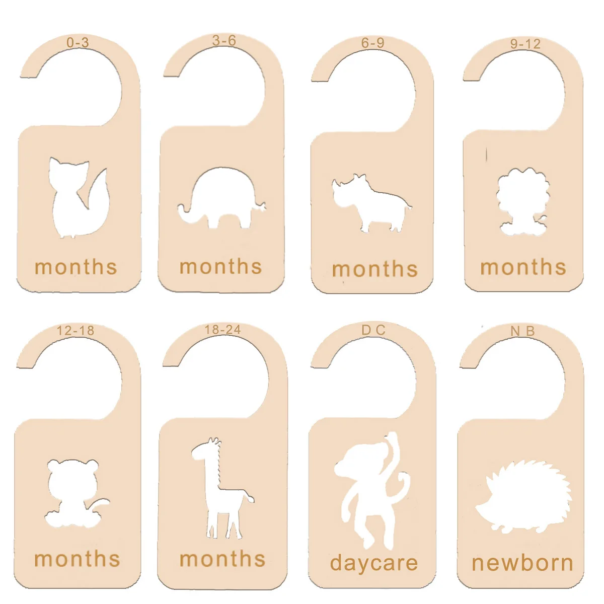 8Pcs Baby Closet Dividers Hollow out Animal Shaped Wooden Closet Dividers for Infant from Newborn to 24 Months Creative Baby
8Pcs Baby Closet Dividers Hollow out Animal Shaped Wooden Closet Dividers for Infant from Newborn to 24 Months Creative Baby