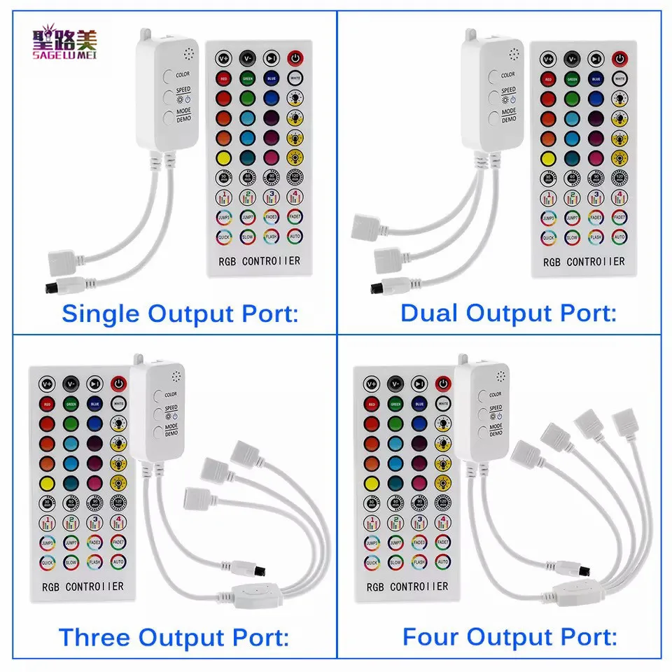 DC5V-24V 40key Bluetooth RGB LED Strip Controller Voice Remote Phone APP Wireless Control 12V Music IR Dimmer For LED Light Tape
DC5V-24V 40key Bluetooth RGB LED Strip Controller Voice Remote Phone APP Wireless Control 12V Music IR Dimmer For LED Light Tape