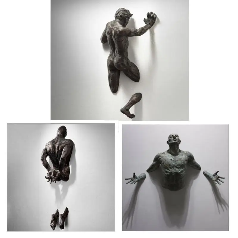 3D Through Wall Figure Sculpture Art Bronze Statue Running Character Resin Wall Hanging Mural Home Room Decoration Gift
3D Through Wall Figure Sculpture Art Bronze Statue Running Character Resin Wall Hanging Mural Home Room Decoration Gift