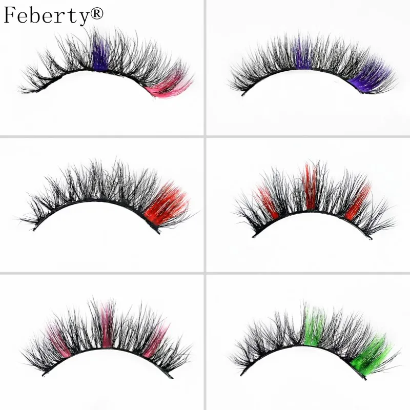 Ресницы Накладные разноцветные из искусственной норки, 10/20/30/40/50 пар 
Ресницы Накладные разноцветные из искусственной норки, 10/20/30/40/50 пар