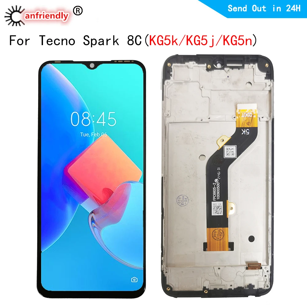 Spark8C LCD 6,6 "IPS для Tecno Spark 8C KG5k KG5j KG5n ЖК-дисплей, сенсорная панель дигитайзер экрана с рамкой в сборе для Spark 8C
Spark8C LCD 6,6 "IPS для Tecno Spark 8C KG5k KG5j KG5n ЖК-дисплей, сенсорная панель дигитайзер экрана с рамкой в сборе для Spark 8C