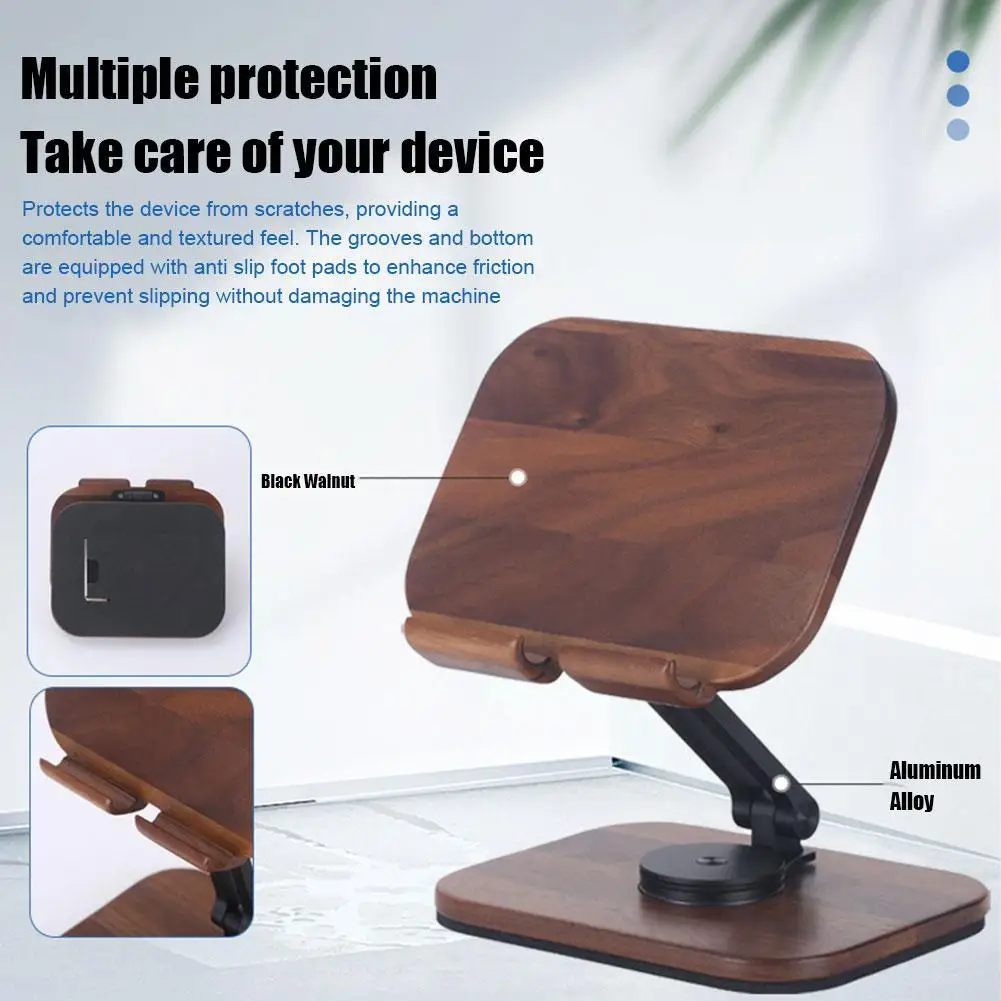 1PC Cell Phone Tablet Holder Black Walnut 360° Rotating Phone Holder Solid Wood Home Online Course Live Streaming Lifting Holder
1PC Cell Phone Tablet Holder Black Walnut 360° Rotating Phone Holder Solid Wood Home Online Course Live Streaming Lifting Holder