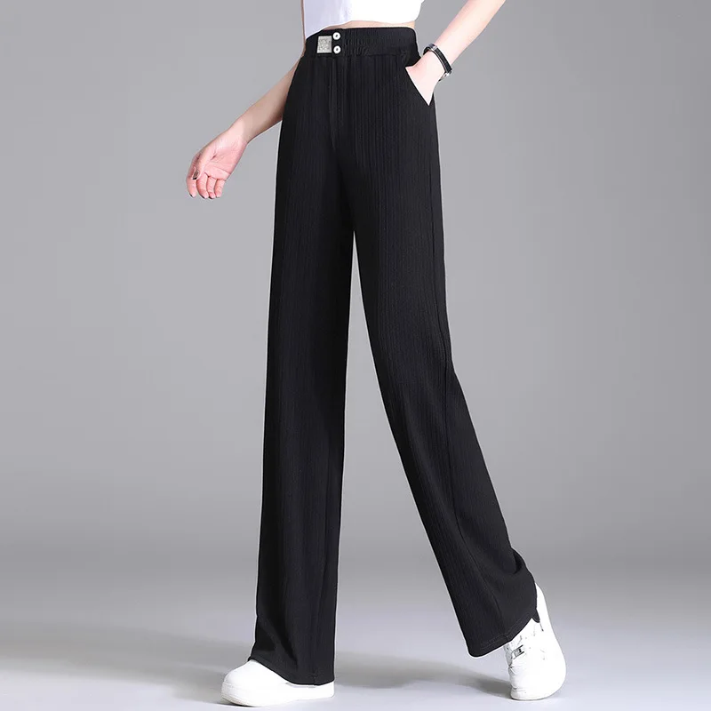 9937 Casual Pants Women Summer Solid Color High Waist Button Folds Thin Cool Straight Breathable Trousers Female Pants 2022 New
9937 Casual Pants Women Summer Solid Color High Waist Button Folds Thin Cool Straight Breathable Trousers Female Pants 2022 New